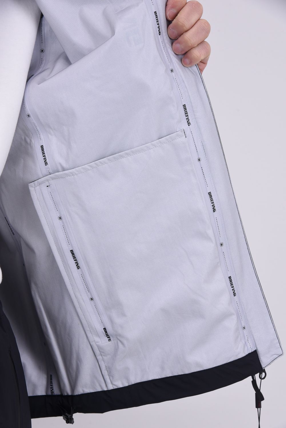 【26SS】 MEN'S WATERPROOF BLOUSON / マイクロリップナイロン 2WAYレインジャケット (ブラック)