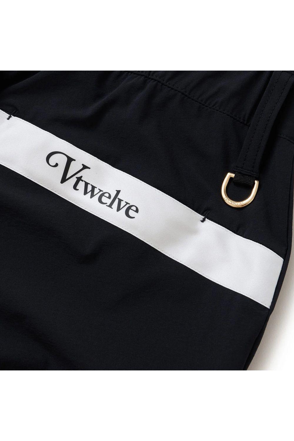 【26SS】 OZ SHORTS / ストレッチナイロン バックロゴライン ショートパンツ (ブラック)