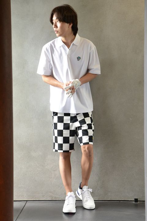 【DEVEREUX GOLF】 定番ポロ+チェッカーショーツを使用したスタイリング②