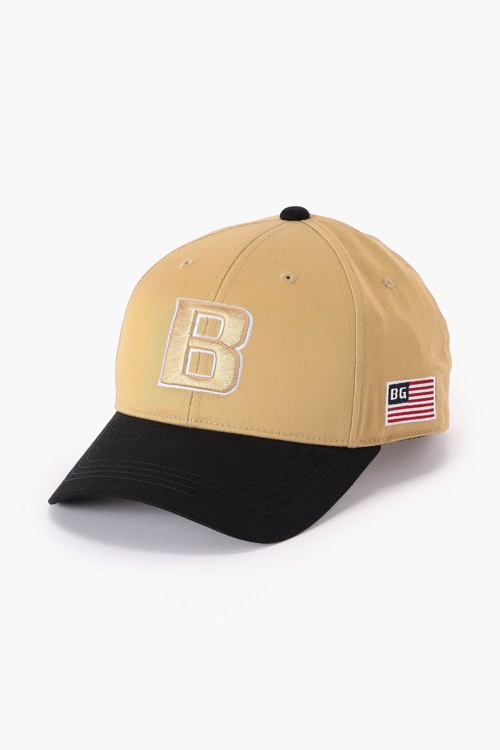 【26AW】 MEN’S 2-TONE INITIAL CAP / バイカラー ブランドイニシャル刺繍 キャップ (ベージュ)
