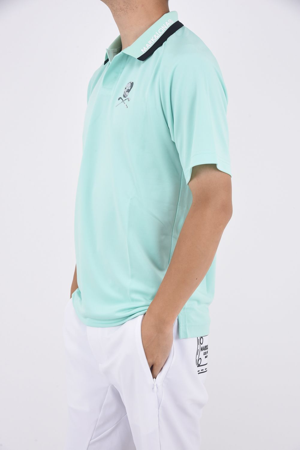 ACE SKIPPER POLO / スキッパーデザイン ラグランポロシャツ (エメラルド)