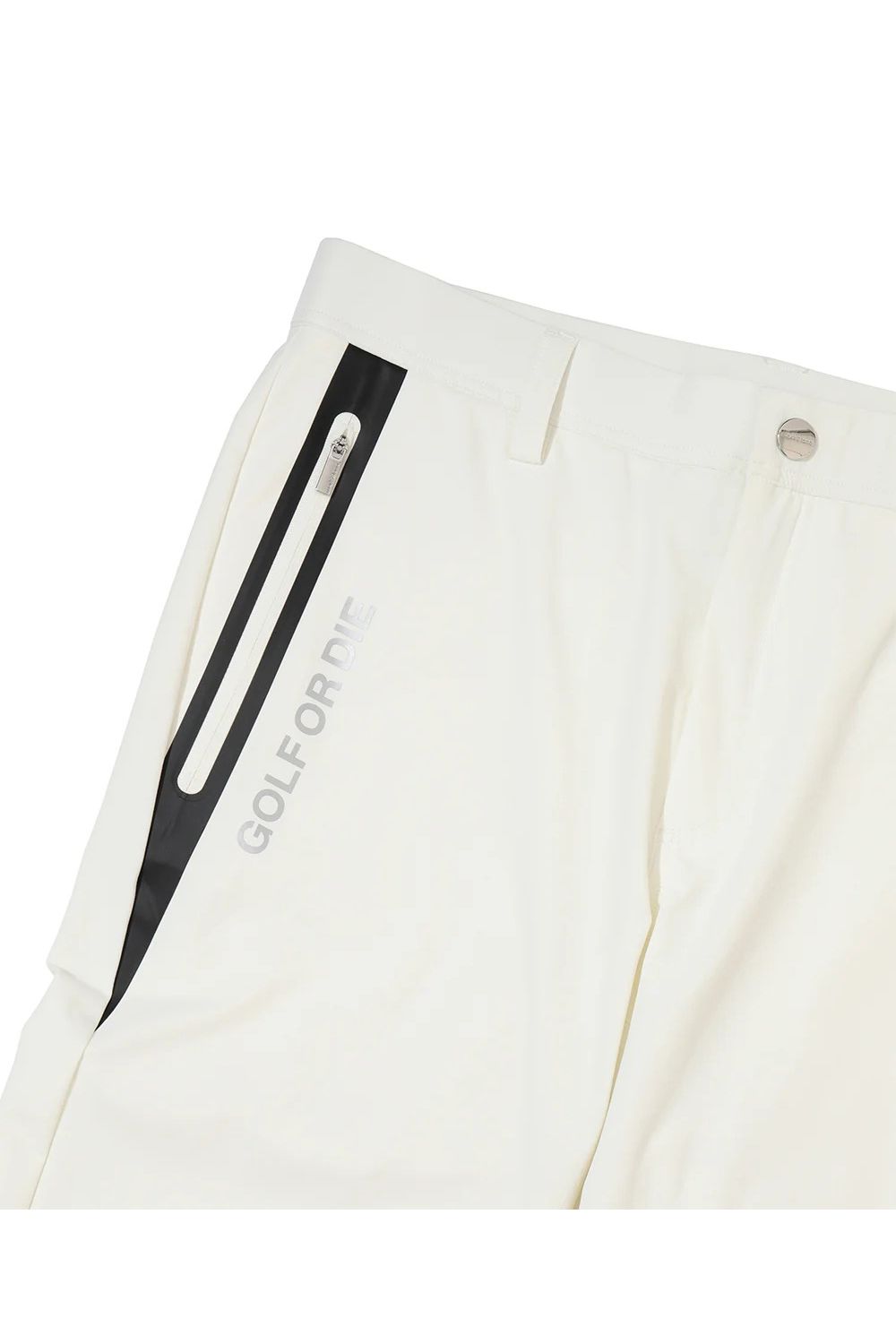【26AW】 VANGUARD HYPER STRETCH PANTS / ストレッチナイロン シルバーレタープリント ロングパンツ (ホワイト)
