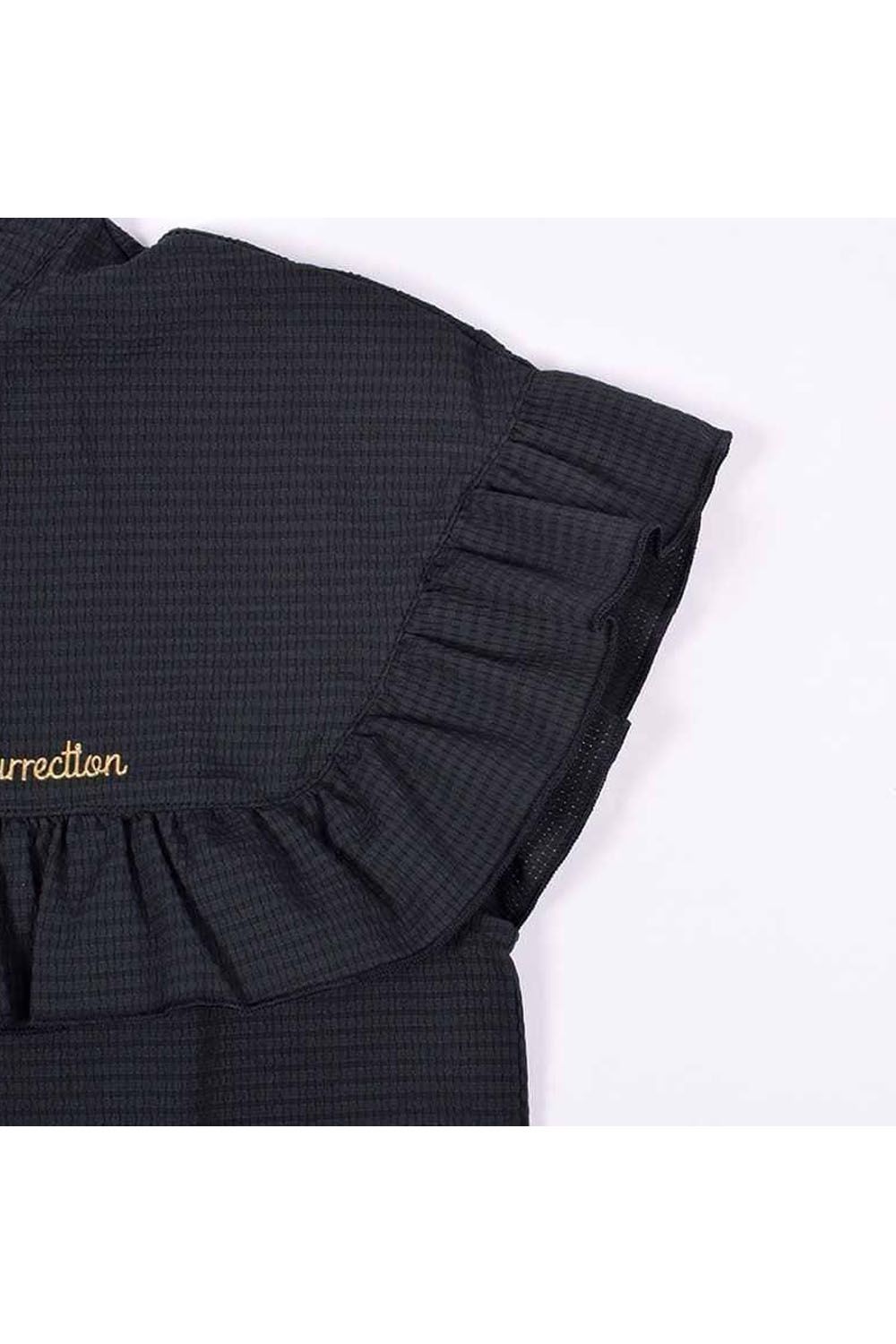 【25SS】【レディース】 WOMENS DOT AIR FRILLED BLOUSE / ドットエアー フリルブラウス (ブラック)*
