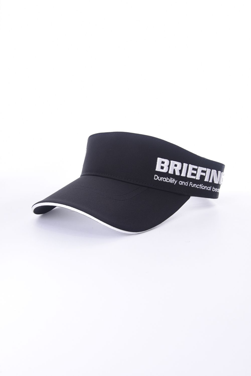BRIEFING - MENS ROUND LOGO VISOR / ロゴ刺繍 アシンメトリー