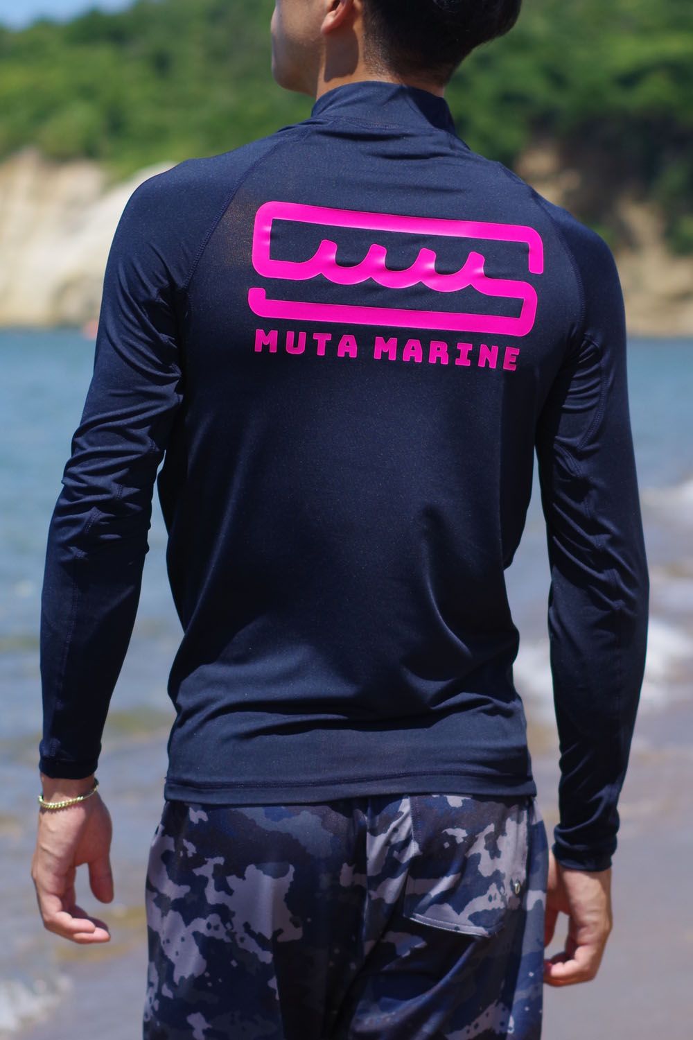 muta - WAVE LOGO LONG SLEEVE RUSH T / バックロゴプリント 長袖