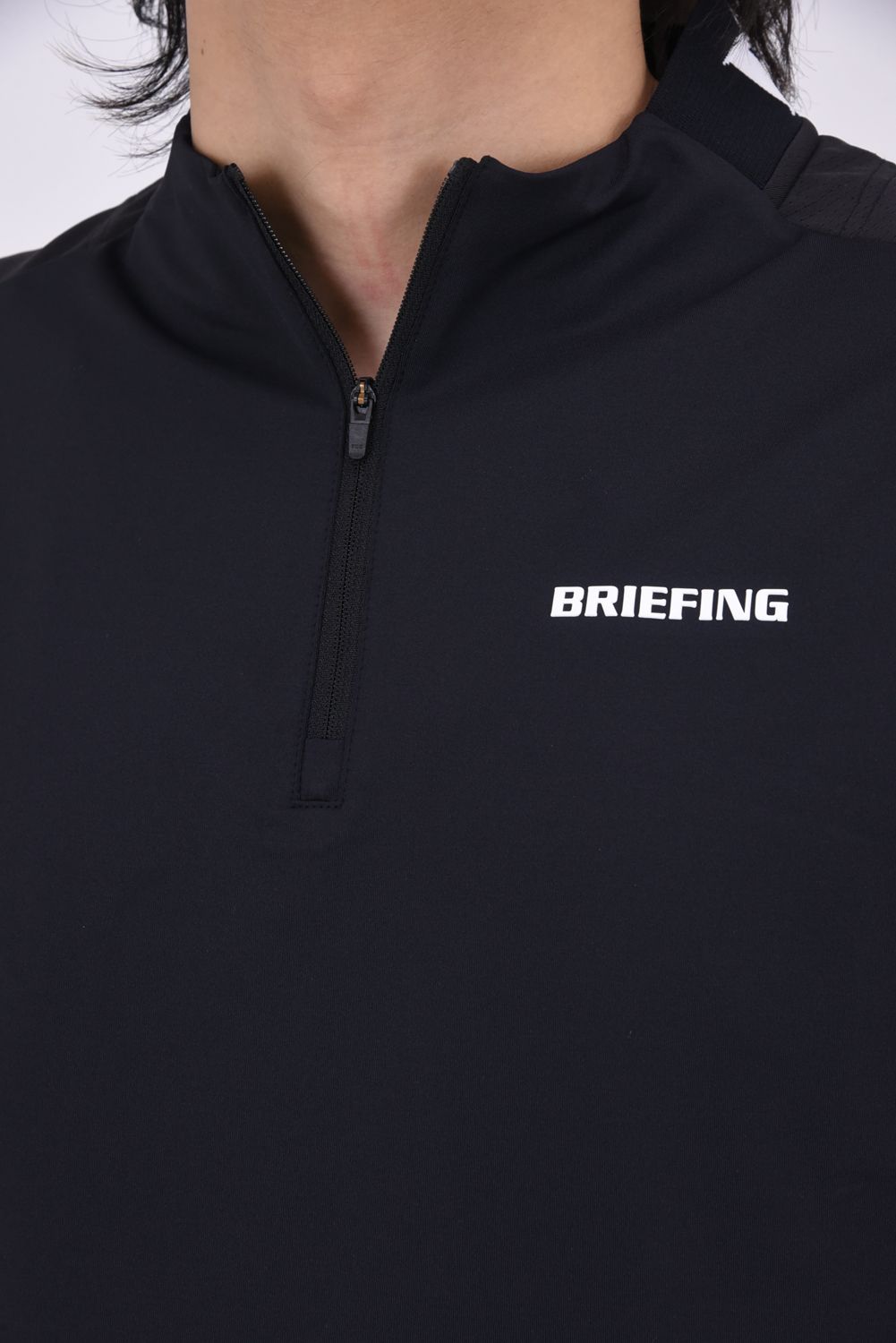 BRIEFING - 【25SS】 MENS NECK LOGO HALFZIP SHIRT