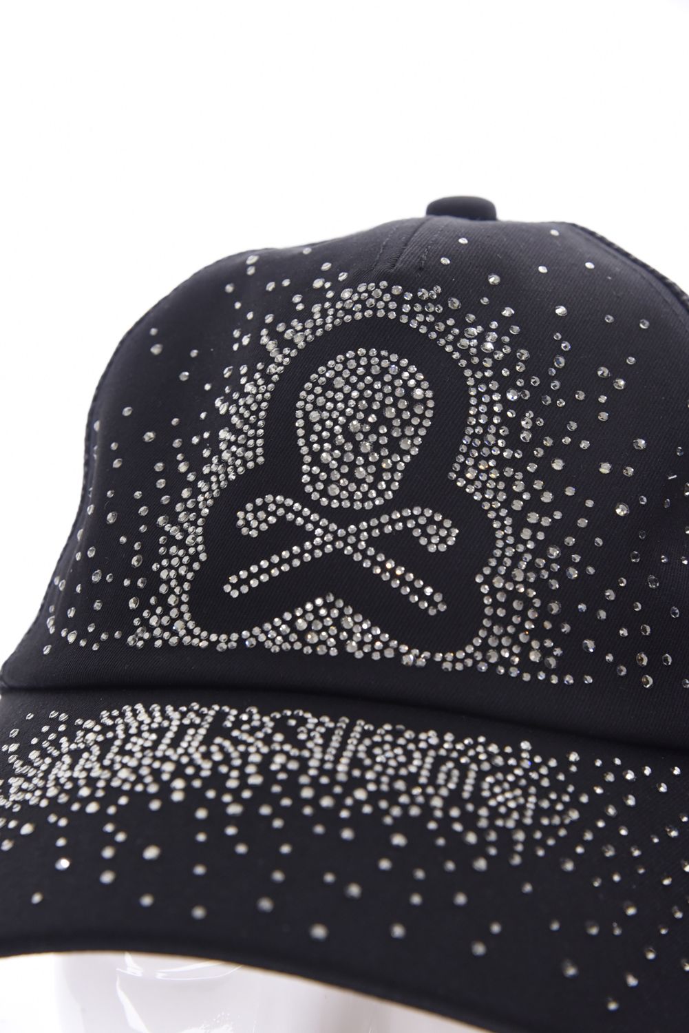 【26SS】 RADIANT MESH CAP / ラインストーンスカルロゴ メッシュキャップ (ブラック)
