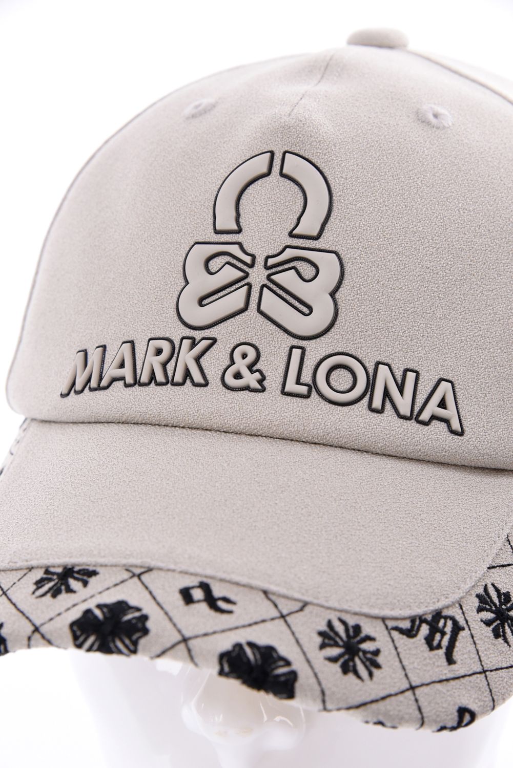 【26AW】 OBLIVION JACQUARD CAP / 3Dブランドロゴ モノグラムパターン刺繍 ベースボールキャップ (シルバーグレー)