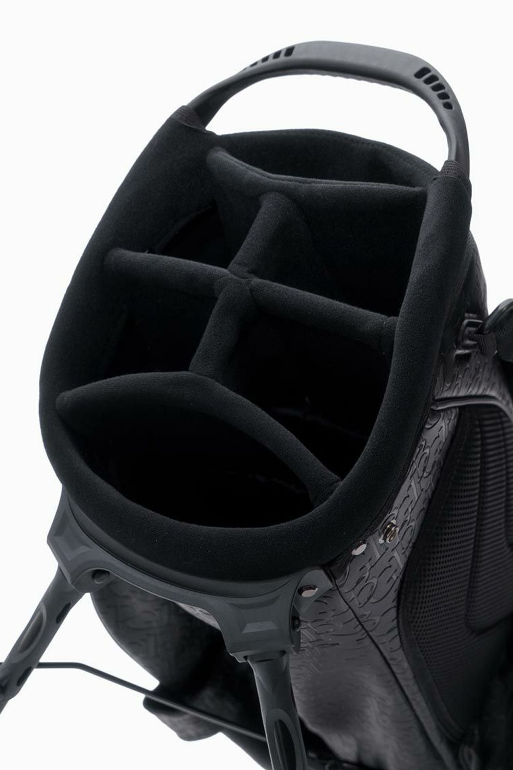 【銀行振込・代金引換不可】【返品・交換不可】  STAND CADDIE BAG / ブランドロゴ型押し スタンドタイプ キャディバッグ (ブラック)