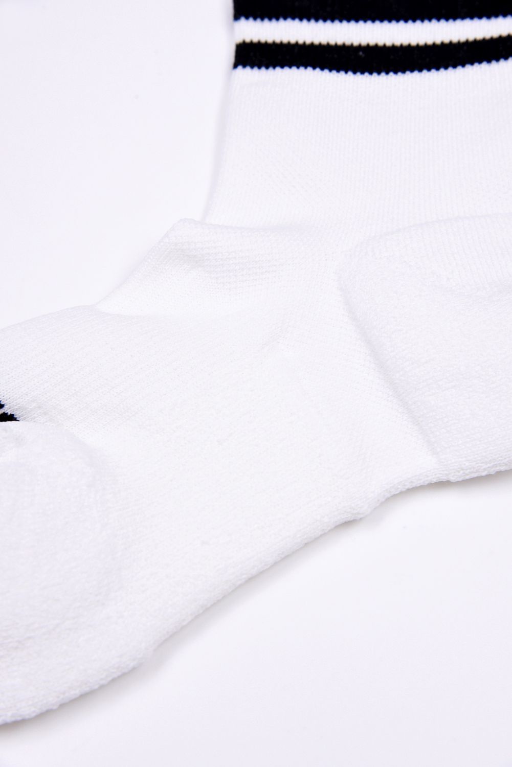 【26AW】 WASHI LINE SOCKS / コーデュラコットン ライン ショートソックス (ホワイト)