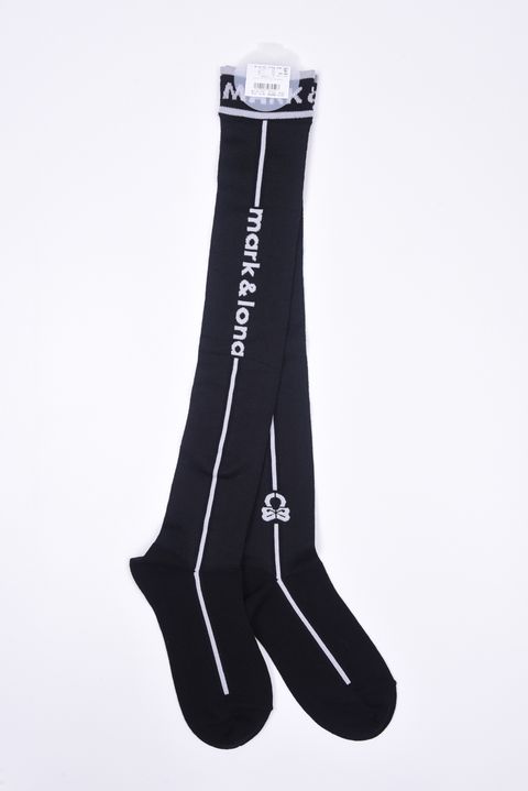 【26SS】【レディース】 ML SHEER OVER KNEE SOCKS / サイドライン シースルー ニーソックス (ブラック)