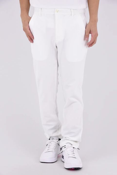 【26AW】 LEOTHERMO LONG PANTS / 裏起毛 発熱機能素材 ベーシックデザイン ロングパンツ (ホワイト)*