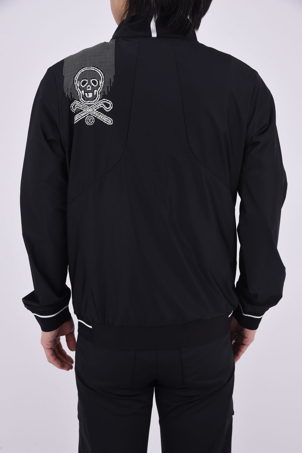 【26SS】【T-LINE】 GRADIENT PERFORMANCE JACKET / モノトーン ポリエステルトリコット ハイストレッチジャケット (ブラック)