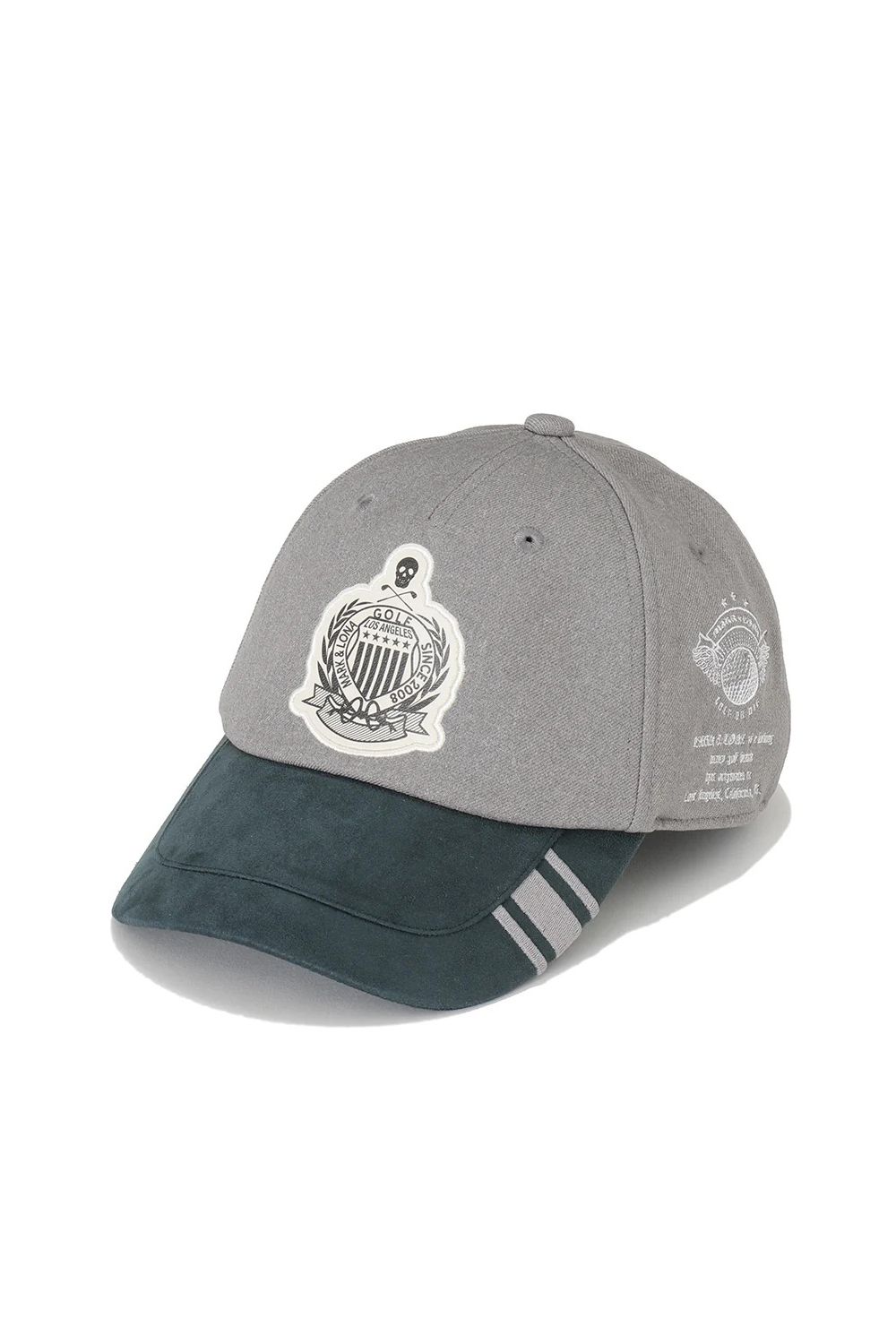 【26AW】 TRIUMPH SUEDE COMBO CAP / チャンピオンシップエンブレム バイカラー異素材 キャップ (シルバーグレー)