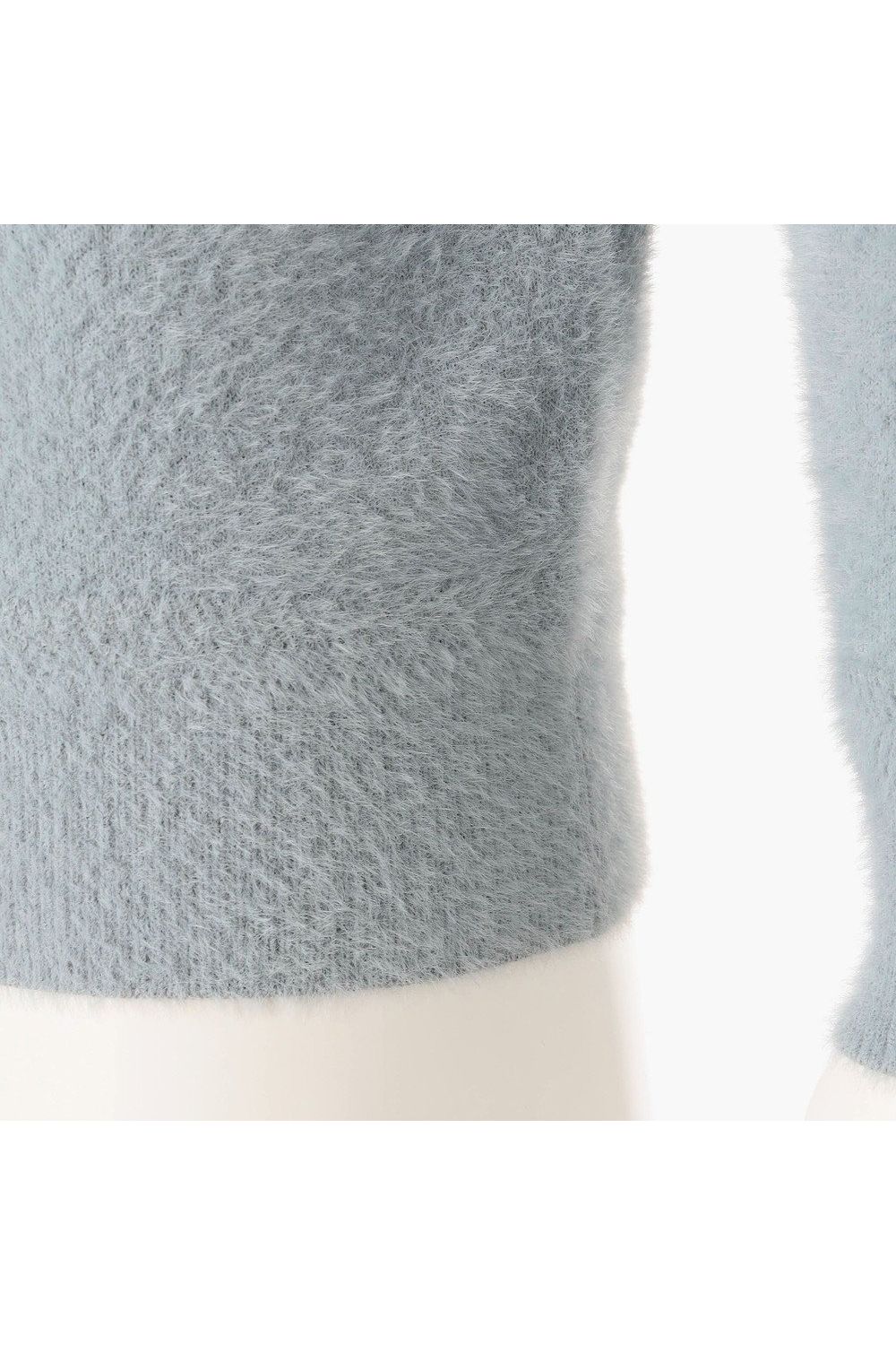 【26AW】 MEN’S SHAGGY KNIT TURTLENECK / ブランドロゴ タートルネック シャギーニット (サックス)