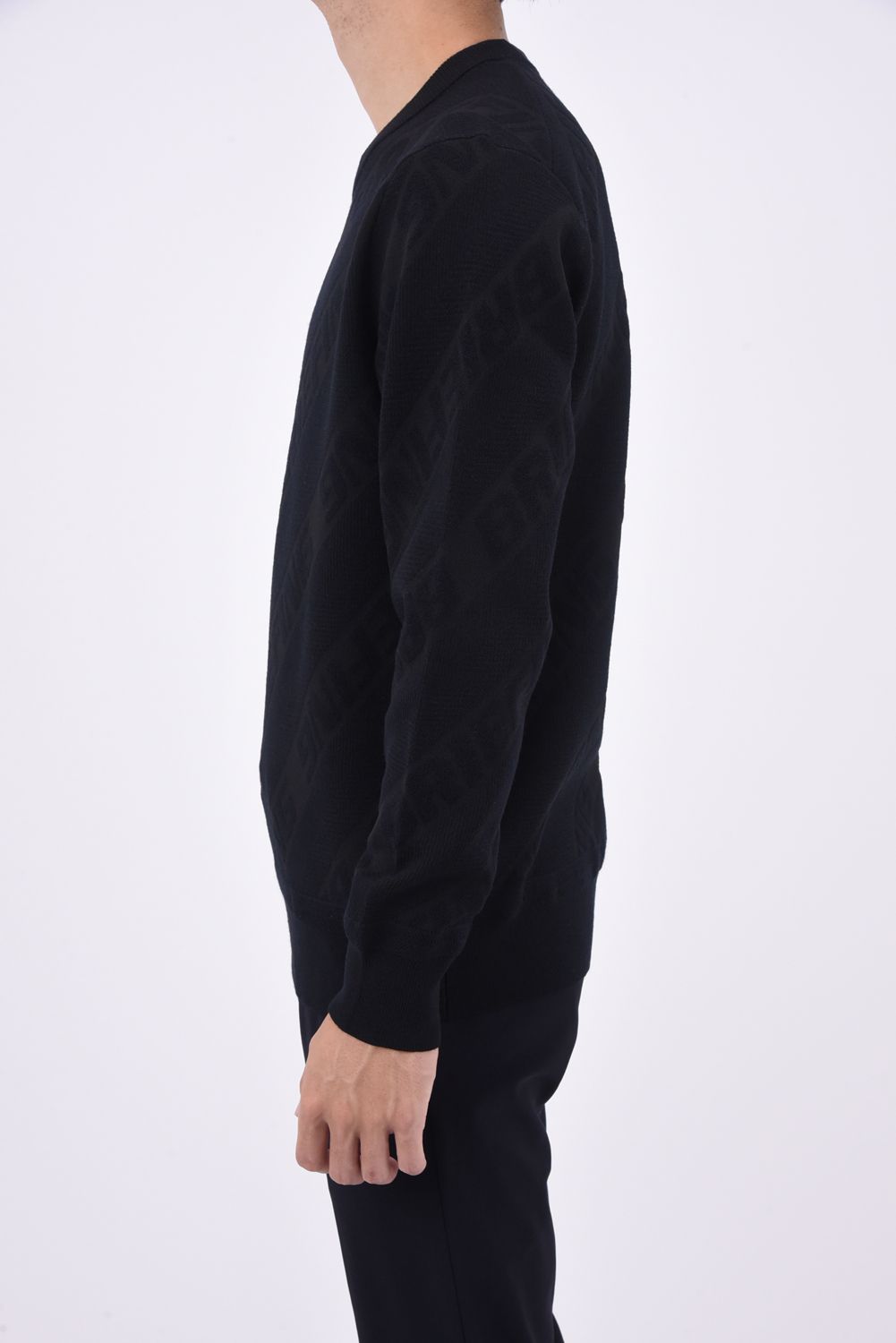 BRIEFING - 【SHADOW SERIES】 SH MENS BIAS LOGO CREW NECK KNIT