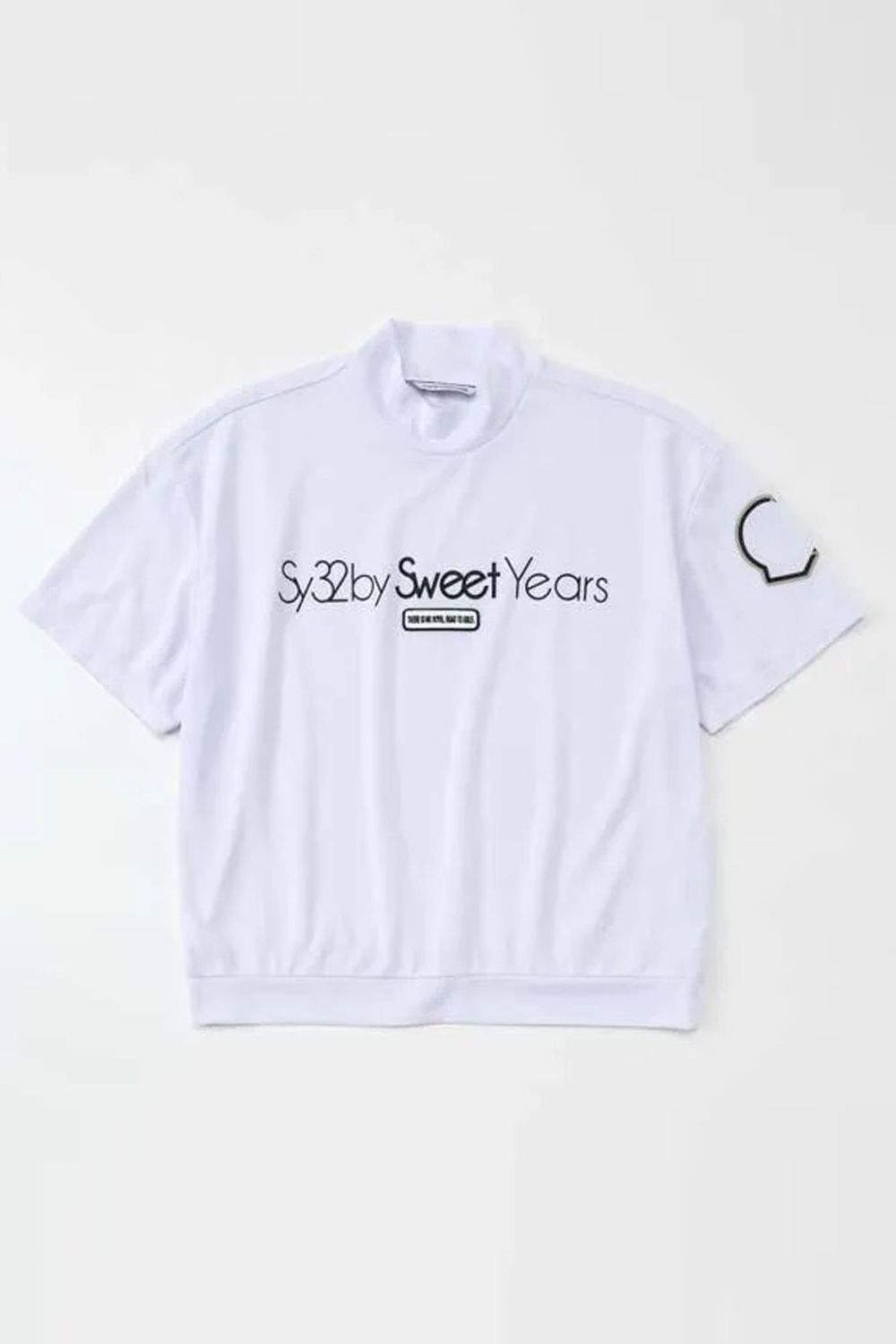 【26SS】【レディース】 H/S MOCK SHIRTS / ブランドロゴ ドルマンスリーブ モックネックTシャツ (ホワイト)*