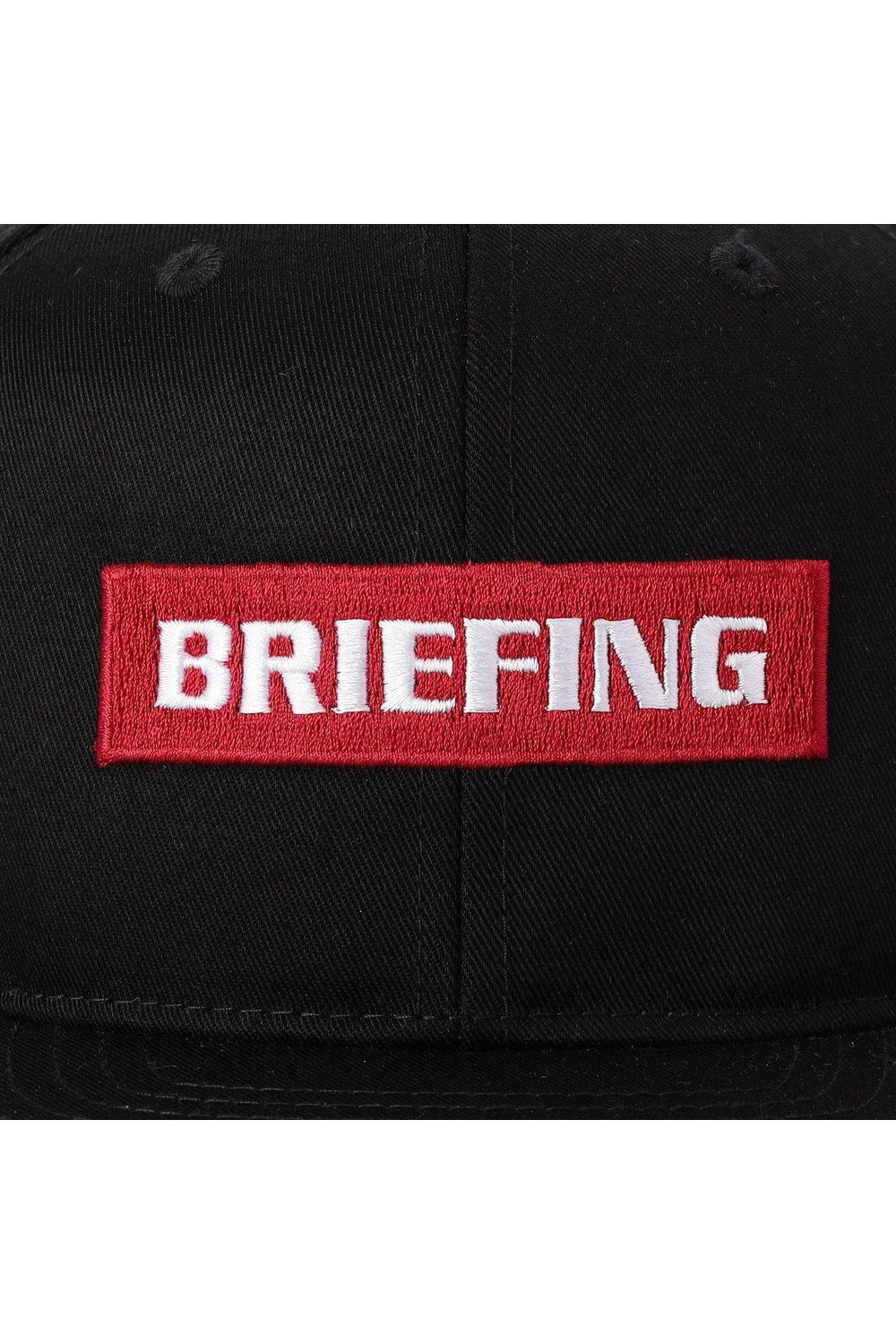 【26AW】 MEN’S BOX LOGO FLAT VISOR CAP / ボックスロゴ刺繍 フラットキャップ (ブラック)