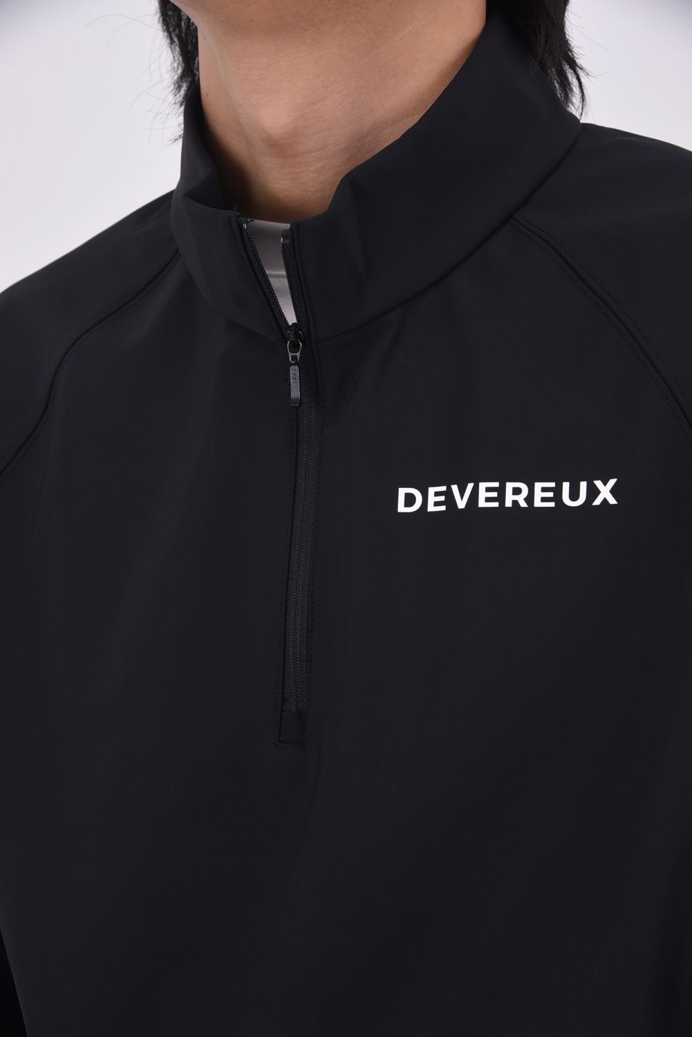 【25AW】 VALLY 3層 フリース ハーフジップ プルオーバー (ブラック)