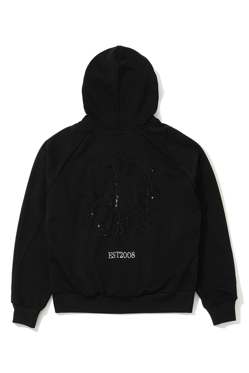 【26AW】 OBLIVION SPARK ZIP HOODIE / ラインストーン バックロゴ ジップアップフーディー (ブラック)