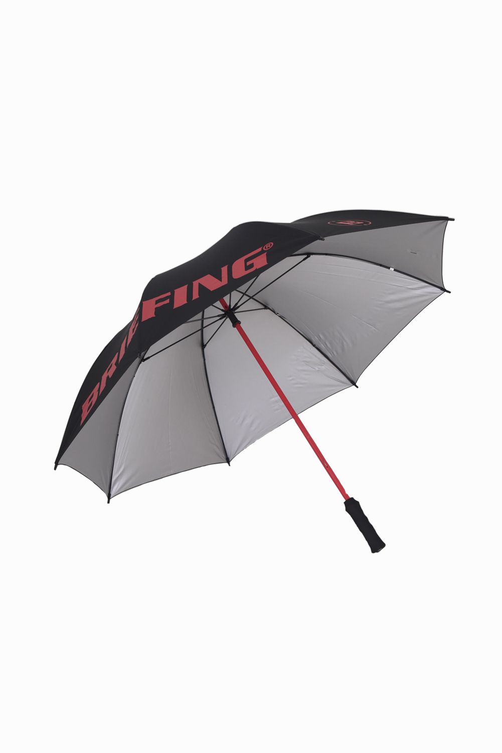 【プレゼント好適品】 UMBRELLA / BRIEFINGロゴ ロング アンブレラ (ブラック)