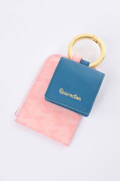 【プレゼント好適品】 Canary No.2 (カナリー) / ブランドオリジナルテキストスタイル マルチケース (ベリーニピンク/ターコイズ)*