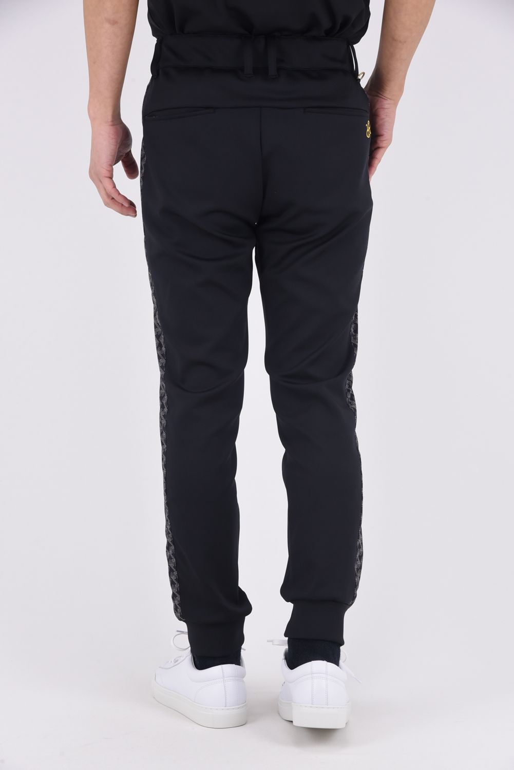 【26SS】 GM SIDE LINE RIB PANTS / モノトーンシリーズ サイドライン リブパンツ (ブラック)*