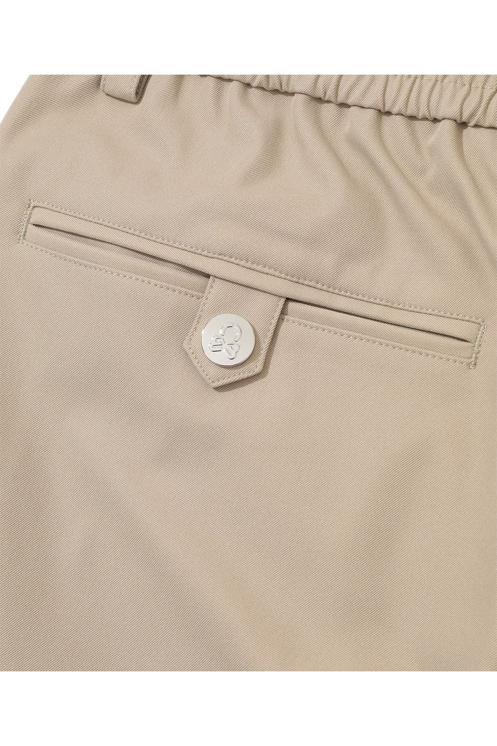【26SS】 QUADRA PERFORMANCE TWILL GOLF SHORTS / ポリエステルツイル アイアンスカルロゴ刺繍 ショートパンツ (ベージュ)