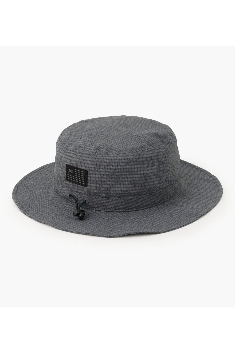【26SS】 MEN’S SEERSUCKER WIDE HAT / シアサッカー ダイヤモンドロゴ ワイドハット (チャコール)