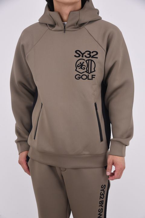 【25AW】 CARDBOARD EMBLEM PT HOODIE / ストレッチダンボール フーディー (ブラウン)