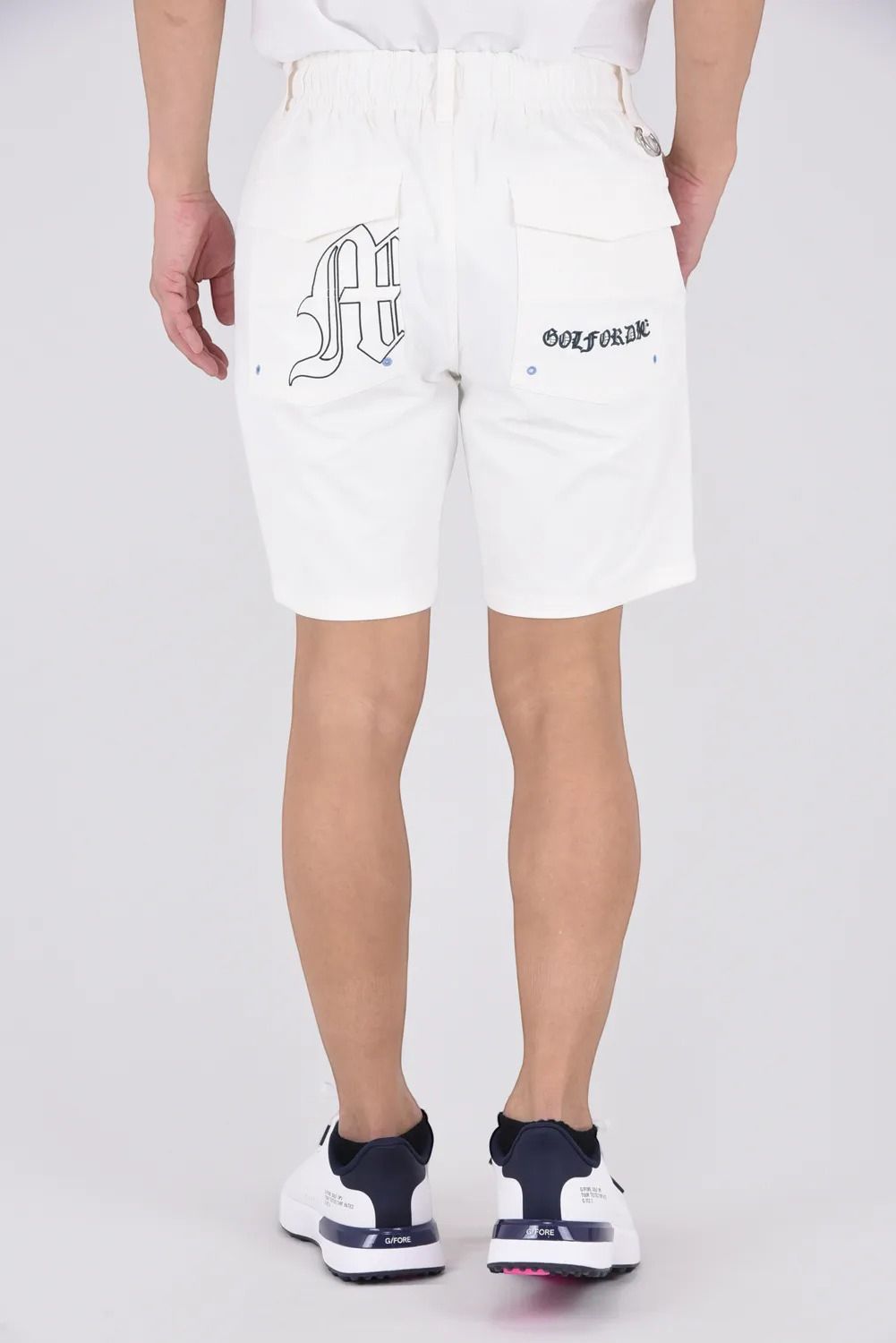 【26SS】 SOVEREIGN UTILITY TWILL SHORTS / ポリエステルツイル ブラックレターフォントロゴ ショートパンツ (ホワイト)