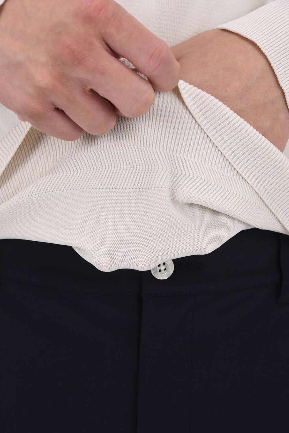 【25AW】 MEN'S WR CREWNECK KNIT / 超撥水糸 袖ワッペン クルーネックニット (ベージュ)