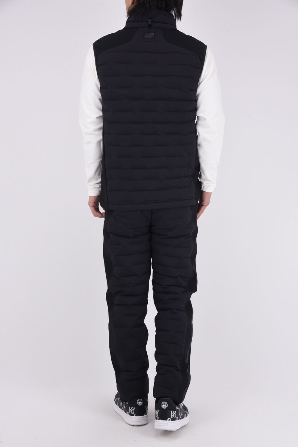 【25AW】 MEN'S HYBRID DOWN VEST / ストレッチタフタ ダイヤモンドロゴ ハイブリッドダウンベスト (ブラック)