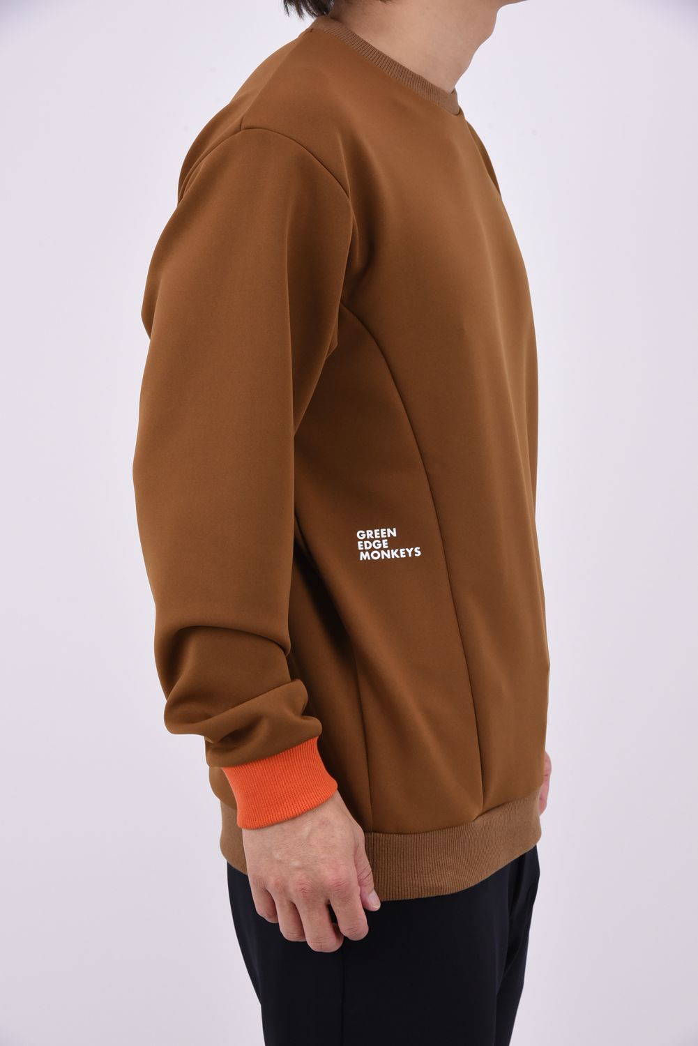 【26AW】 【ユニセックス対応】 JERSEY SWEATSHIRT / ダンボールニット バックプリント スウェットシャツ (ブラウン)
