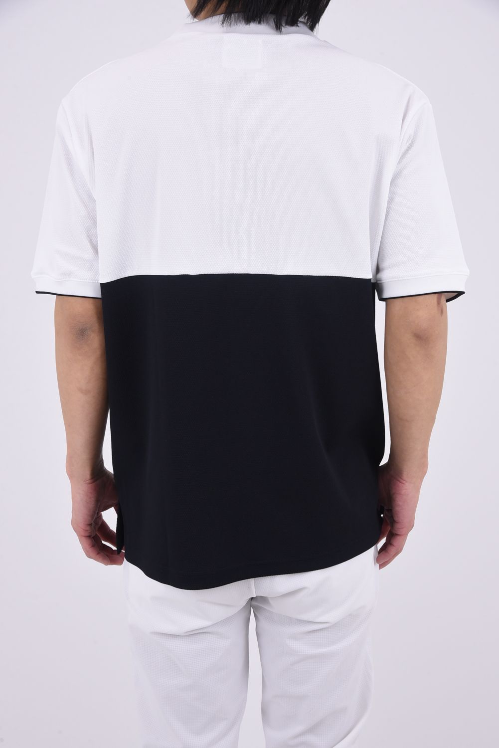 【26SS】 Kūlina Pohāpohā Bicolor Mockneck（Kolepa Stamp） / バイカラー ショートスリーブ モックネックTシャツ (ホワイト/ブラック)