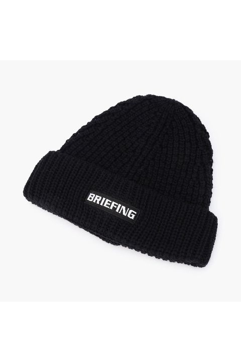 MEN’S WR WOOL BEANIE / ウール混 ボックスロゴ ニットビーニー (ブラック)