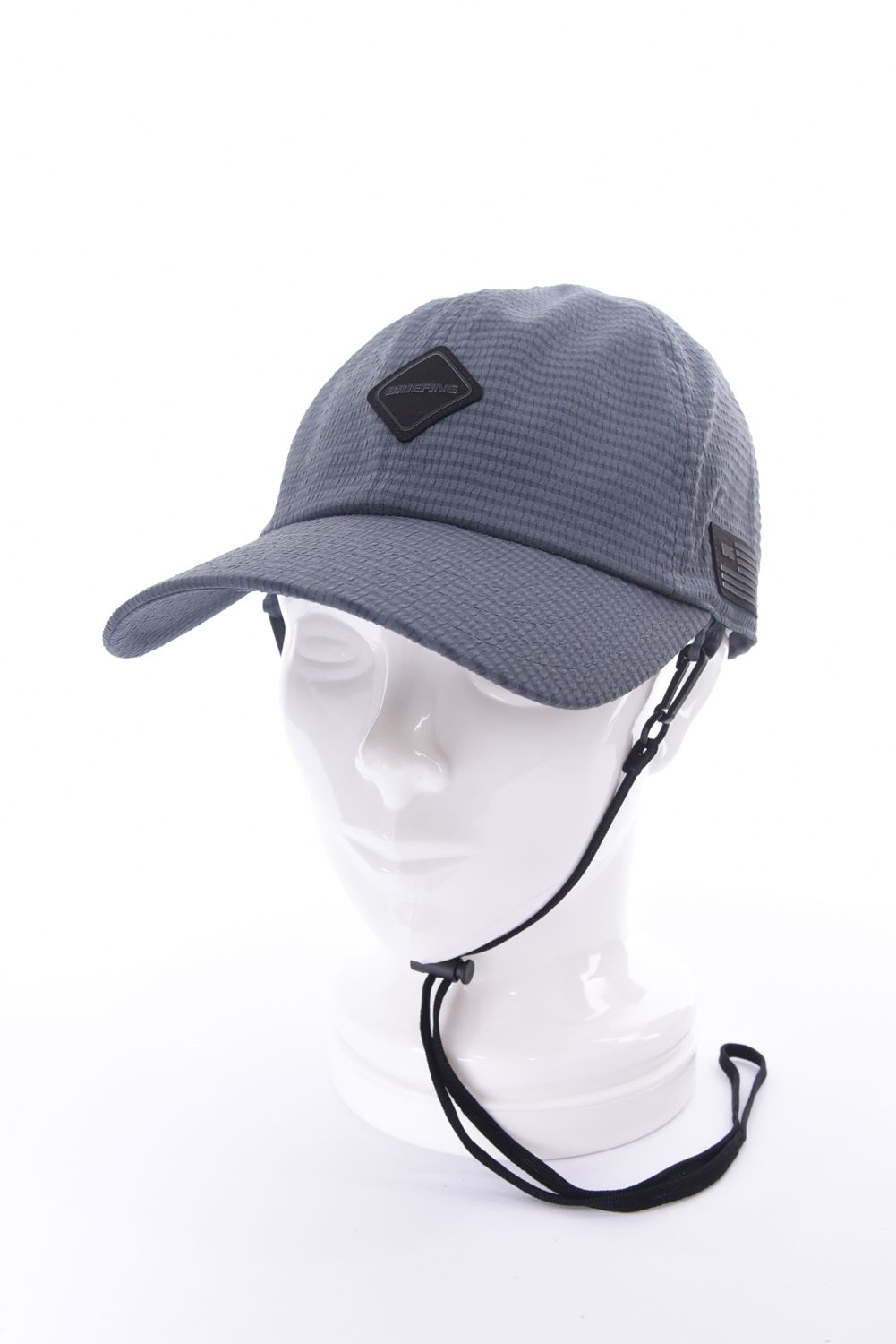 【26SS】【レディース】 WOMEN’S SEERSUCKER CORD STRAP CAP / シアサッカー コードストラップ付き キャップ (チャコール)