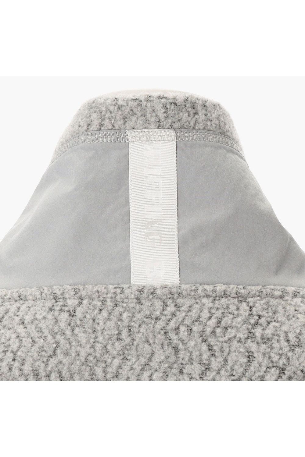 【25AW】【レディース】 WOMEN’S WOOL BOA HALFZIP TOP / ウールボアフリース ハイネック ハーフジップフーディー (ライトグレー)