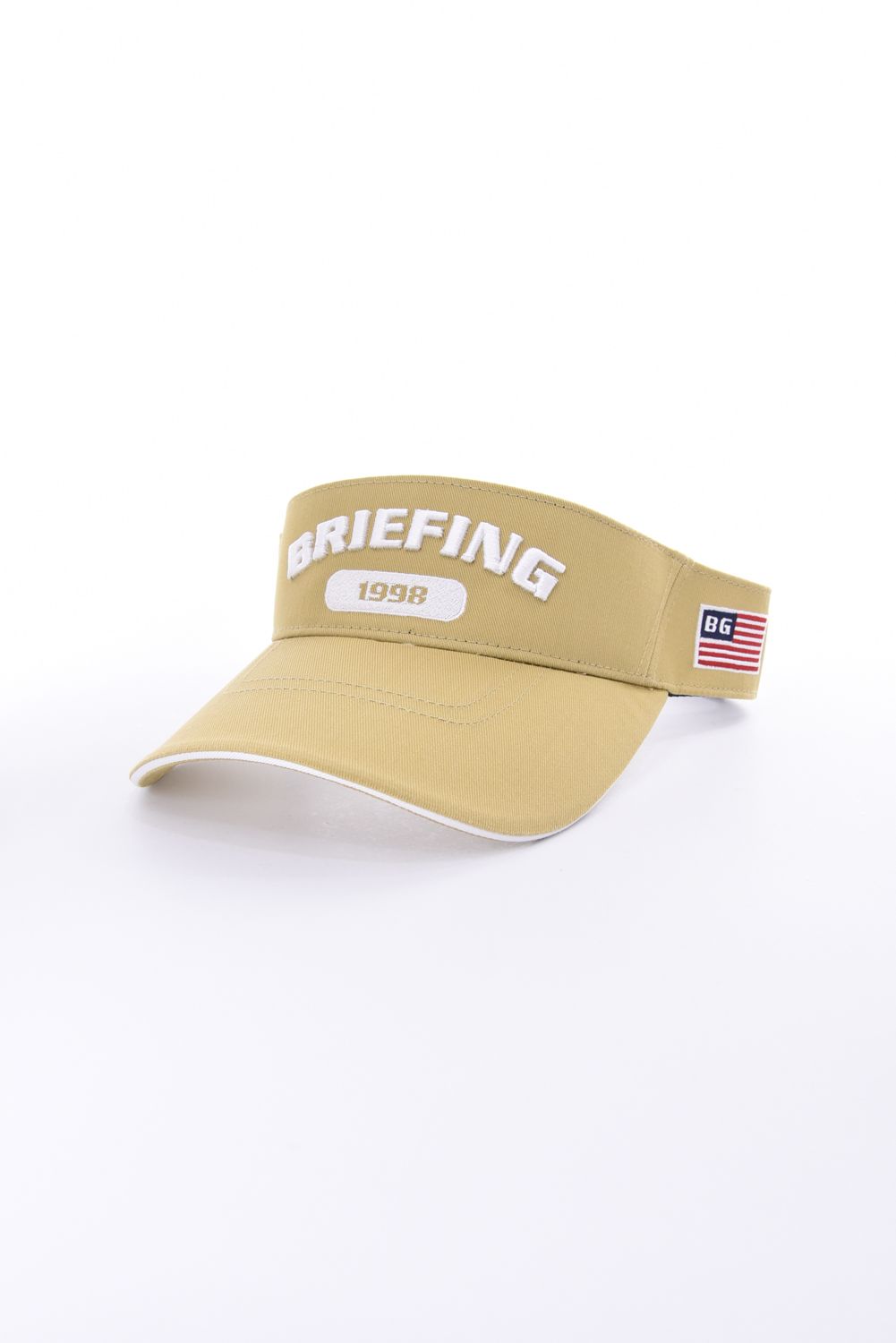 【26AW】 MEN’S COLLEGE LOGO VISOR / カレッジロゴ刺繍 サンバイザー (ベージュ)