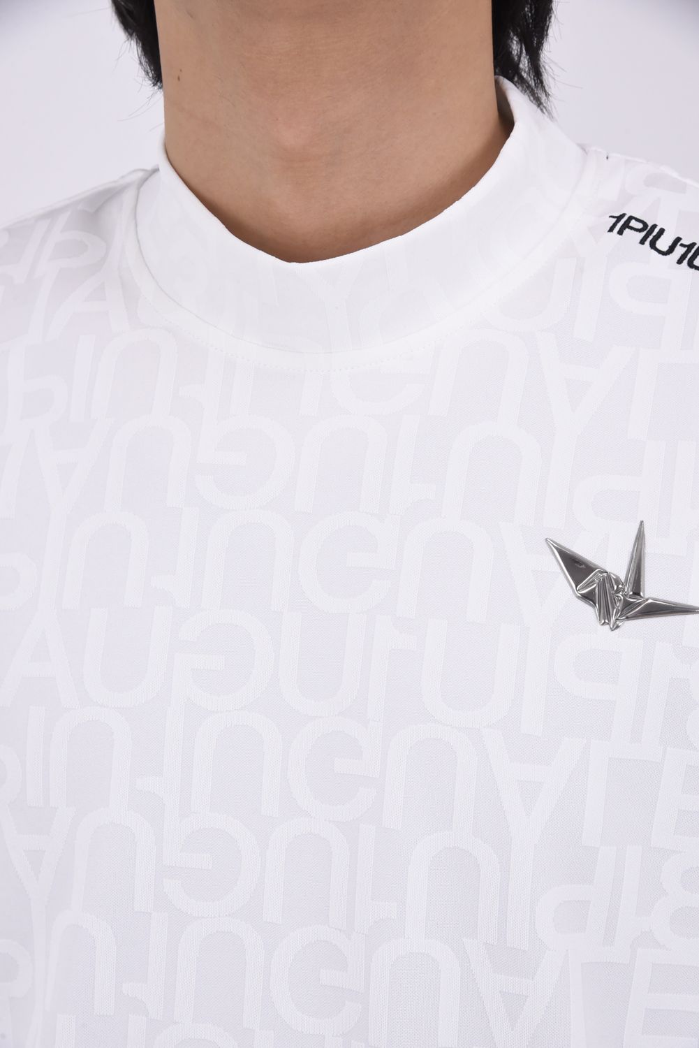 【26SS】 JACQUARD MOCK NECK  / ジャガード モックネック (ホワイト)