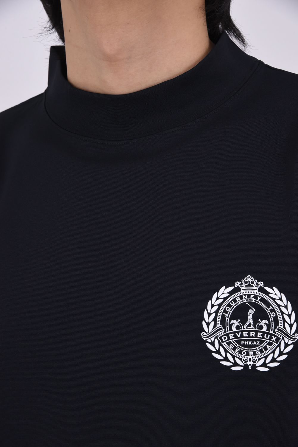 【26SS】 DVG Sol Defender MOCK NECK T / バックプリント オーバーサイズ モックネックTシャツ (ブラック)