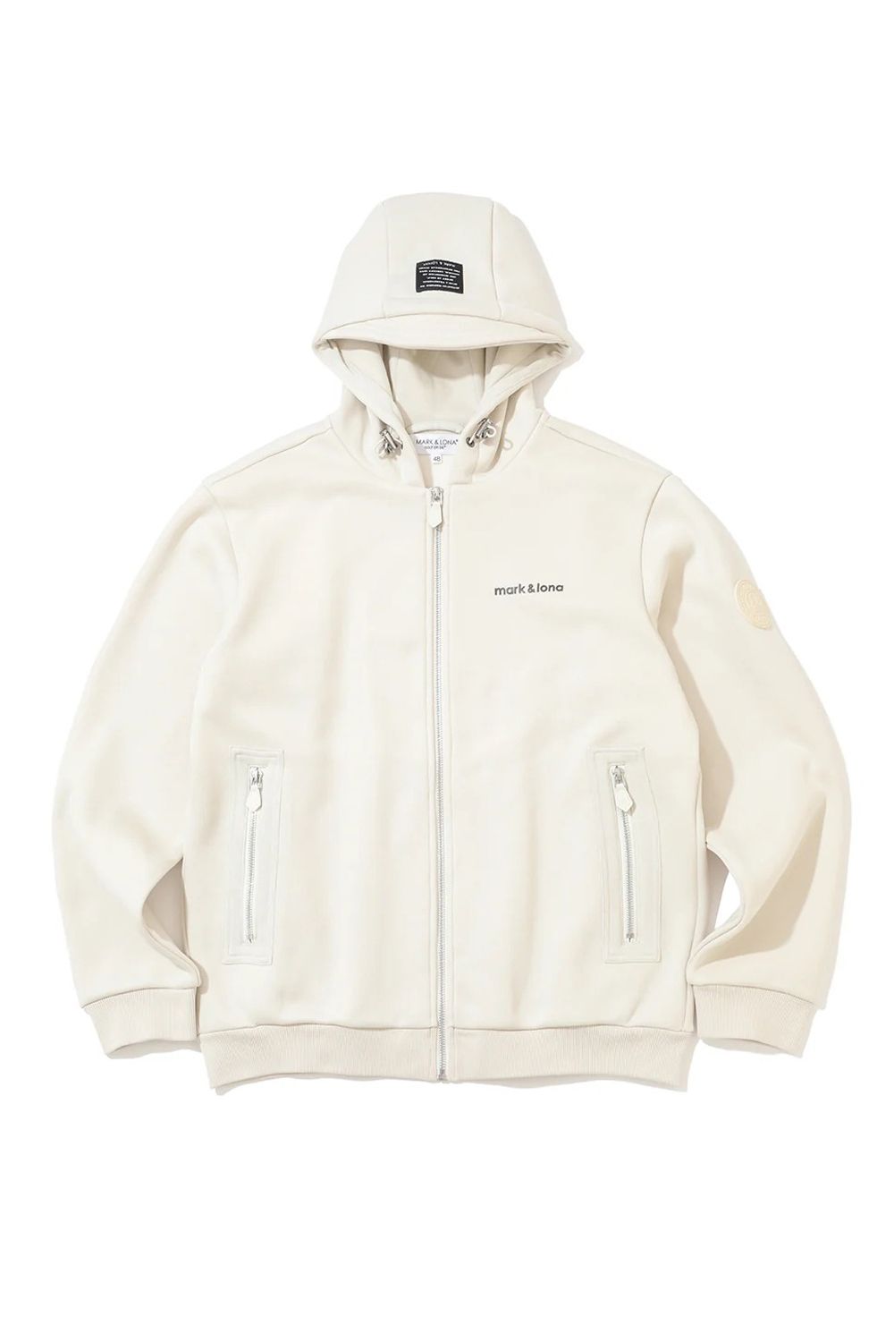 【2025AW】 HOODIE / 裏フリース スウェット素材 ジップアップフーディー (オフホワイト)