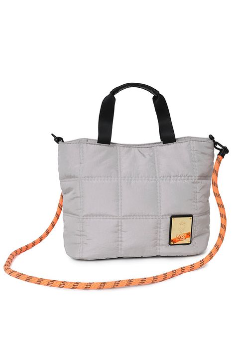 QUILT CART BAG / キルティング ロープショルダー付きカートバッグ (グレー)