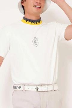 【26SS】 ONE HAND MOCK / バイカラージャカード モックネックTシャツ (ホワイト)