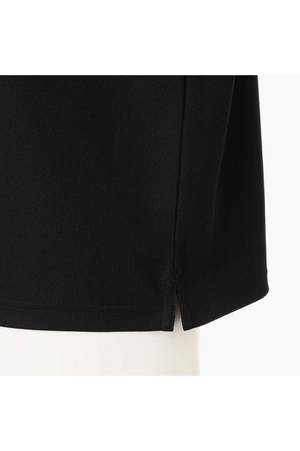 【26SS】 MEN'S LINE HIGHNECK RF / カノコ生地 ラインロゴテープ リラックスフィット モックネックTシャツ (ブラック)