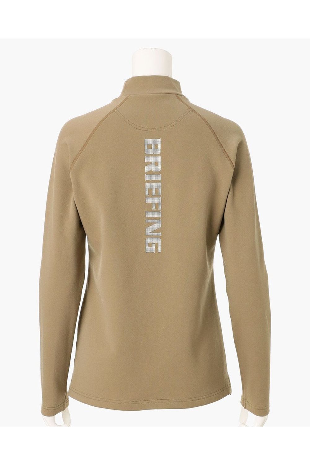 【26AW】【レディース】 WOMEN’S WARM LS HIGHNECK / 起毛素材 ブランドロゴ 長袖モックネックTシャツ (ベージュ)
