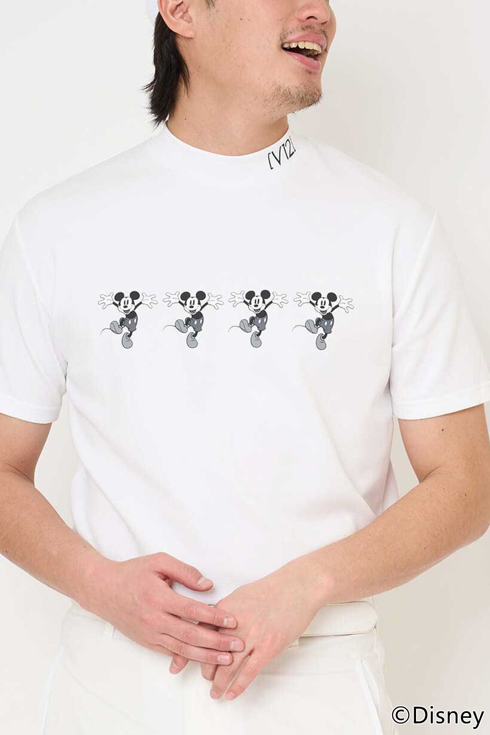 【26SS】 FUNNY MOCK / ディズニーコレクション モックネックTシャツ (ホワイト)