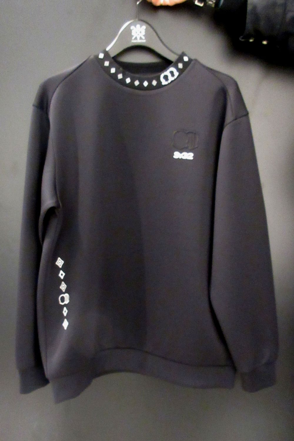 【26AW】 DOUBLE MESH KNIT L/S MOCK / メッシュ ニット ロングスリーブ モックネックシャツ (ブラック) (10月上旬入荷予定）
