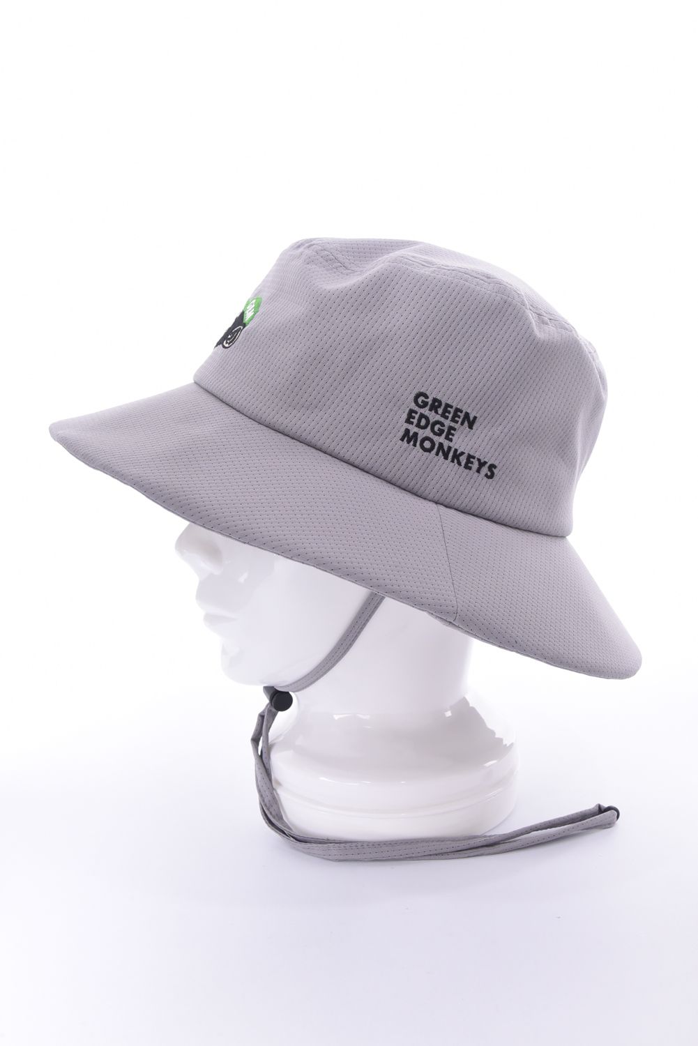 【26SS】 BUCKET HAT / モンキー刺繍ワッペン バケットハット (ライトグレー)