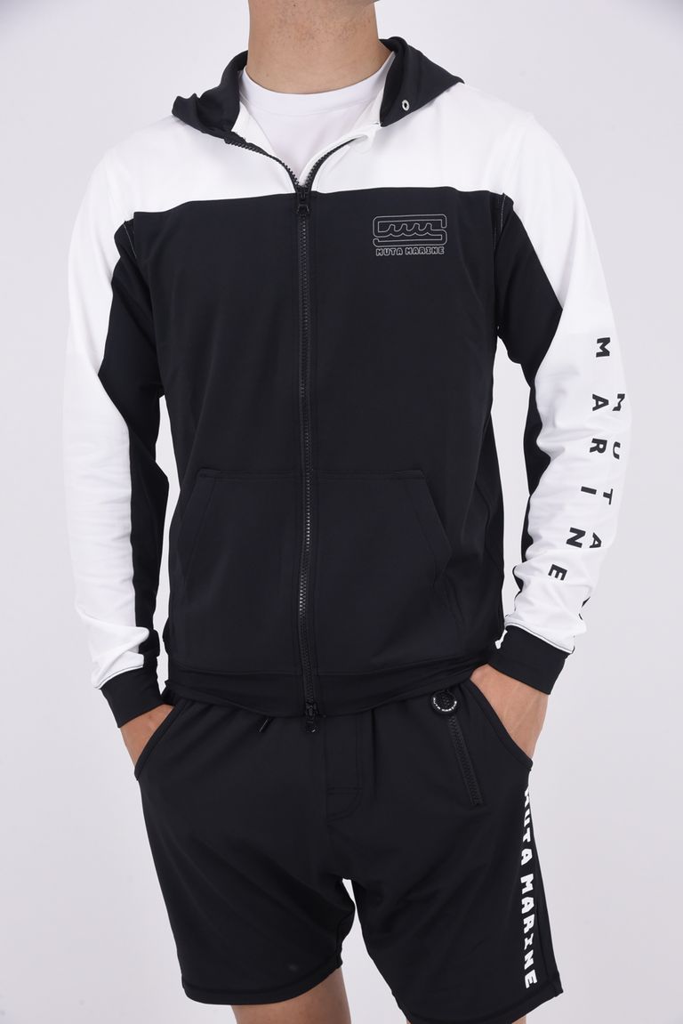 muta - 【期間限定ポイント50倍】 PANEL RUSH HOODIE / 配色 ラッシュ 